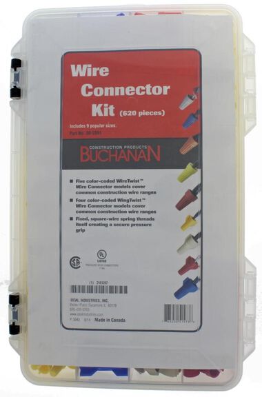 Ideal Industries Assorted Wire Connectors, 620 Pieces