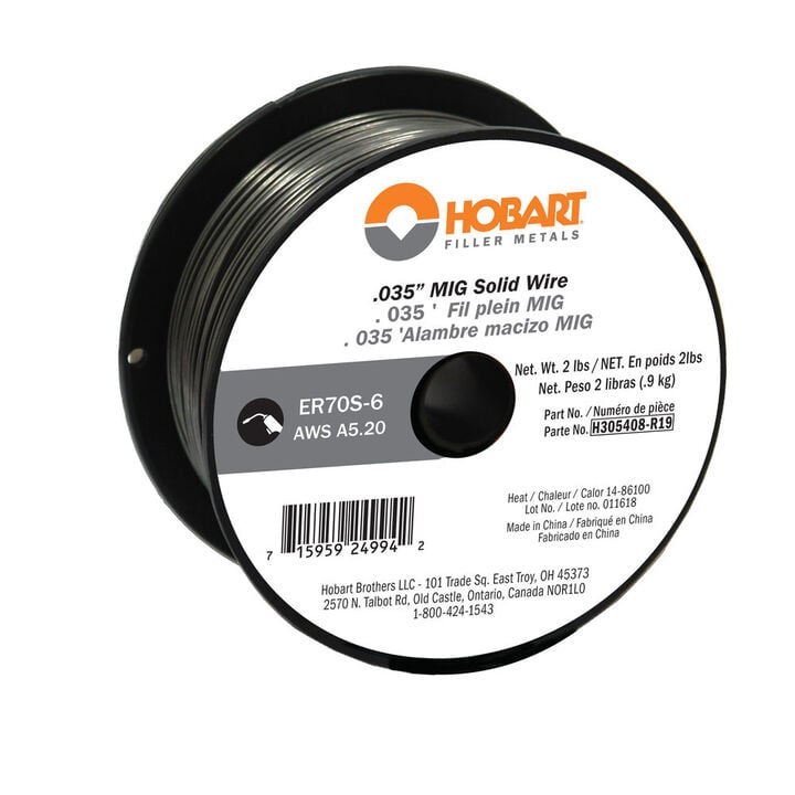 Hobart ER70S-6 Solid Welding Wire 2lb