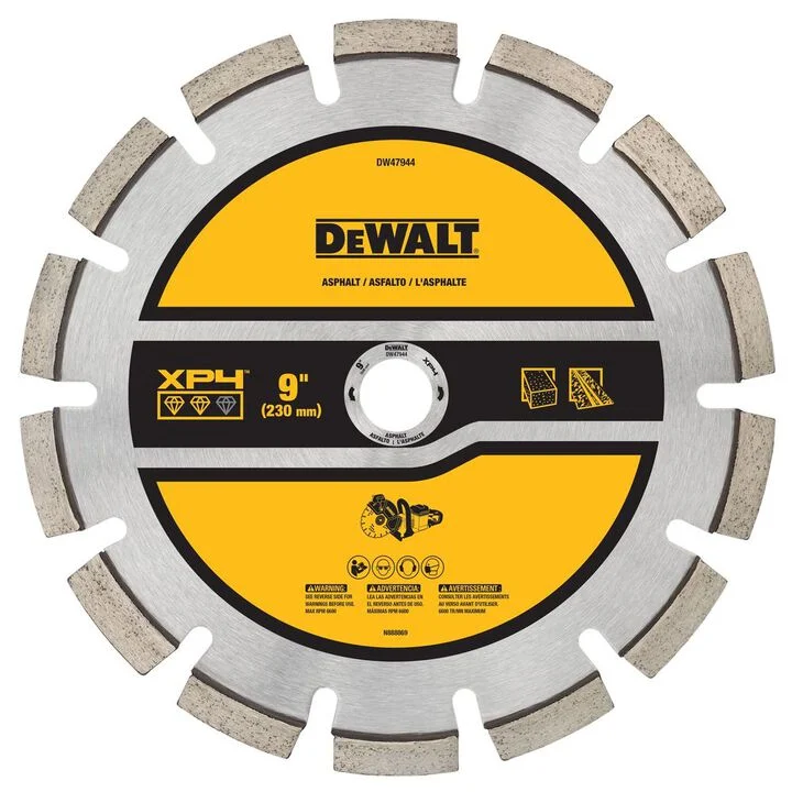 DEWALT XP4 Asphalt 9 Inch Segmented Rim Diamond Blade for Asphalt and Green Concrete