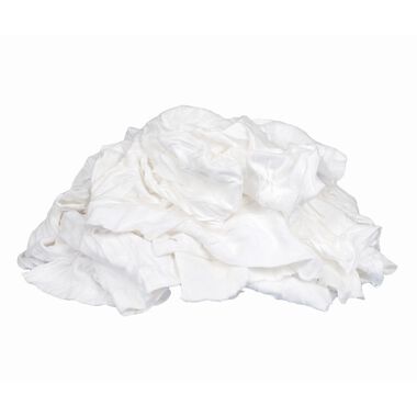 Buffalo Industries Recycled White T Shirt Cloth Rag 25 Lb Box, large image number 0