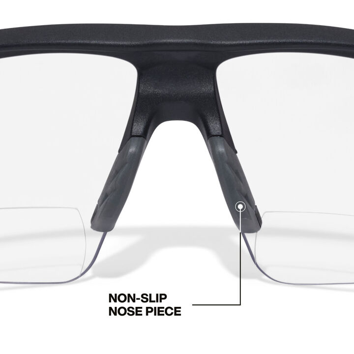 Klein Tools Low Profile Bifocal Safety Glasses Black and Orange Frame Anti Fog Lens 2.00 Diopter, large image number 4