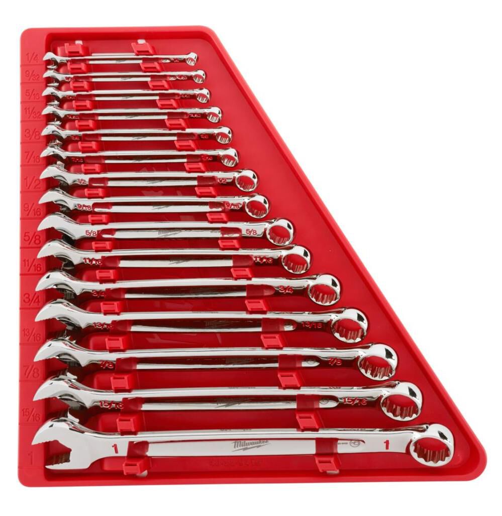 Milwaukee 15 Piece Combination Wrench Set SAE 48 22 9415 Acme Tools