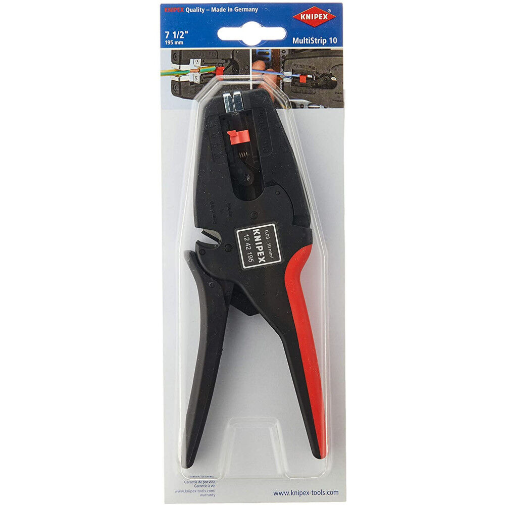 Knipex Automatic Insulation Stripper 195mm AWG 42 195 from Knipex - Acme Tools