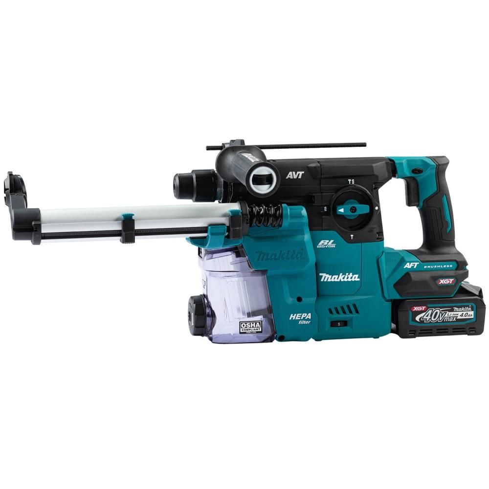 Makita 40V max XGT 1-3/16in AVT Rotary Hammer Kit with Dust Extractor, large image number 2