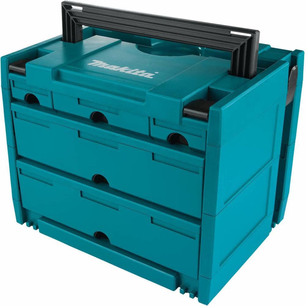 makページ Makita MAKPAC 5 Drawer Interlocking Case 12 1/2in x 15 1/2in
