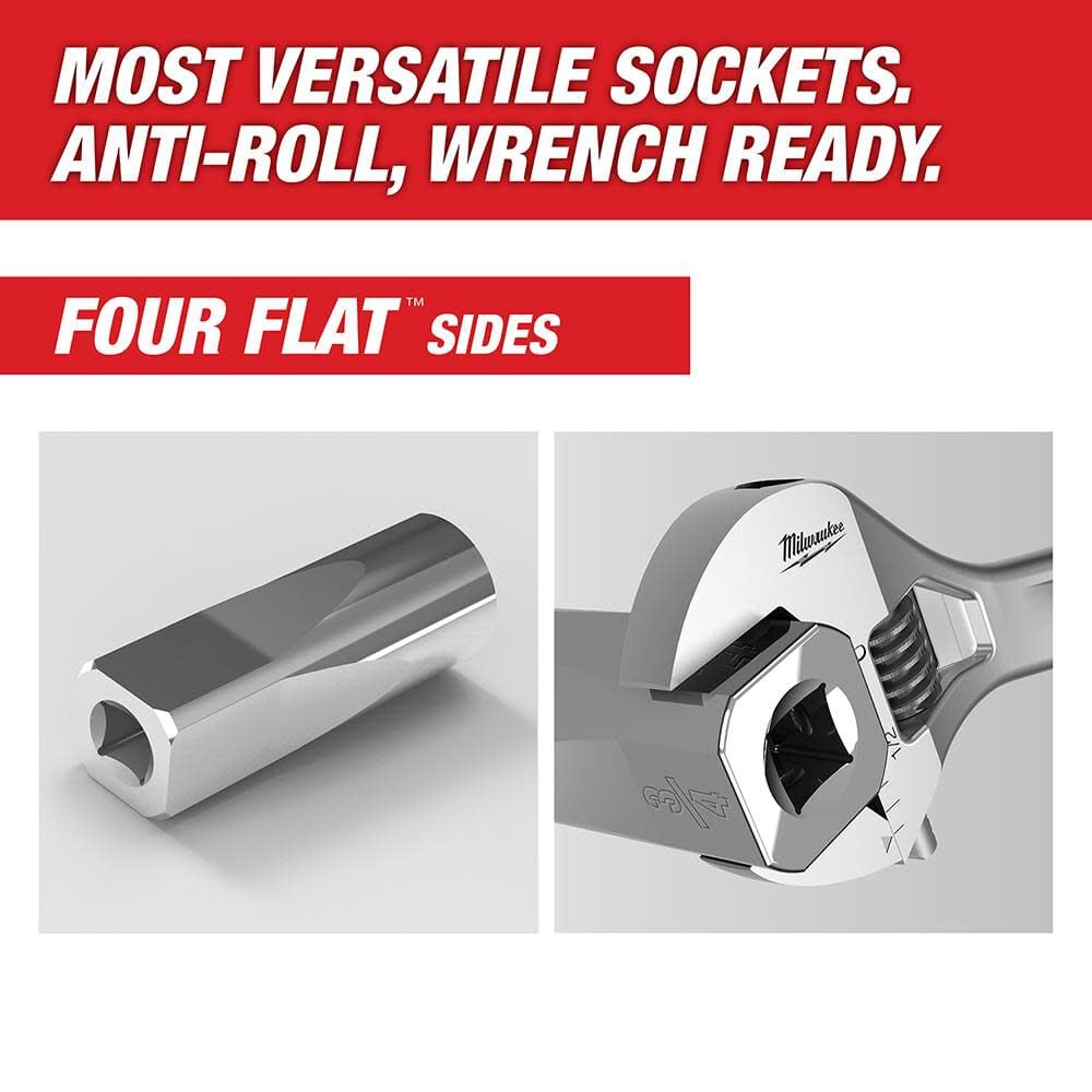 Milwaukee 1 4in 3 8 106pc Ratchet And Socket Set In Packout Sae Metric 48 22 9486 Simolary simolary.com 12