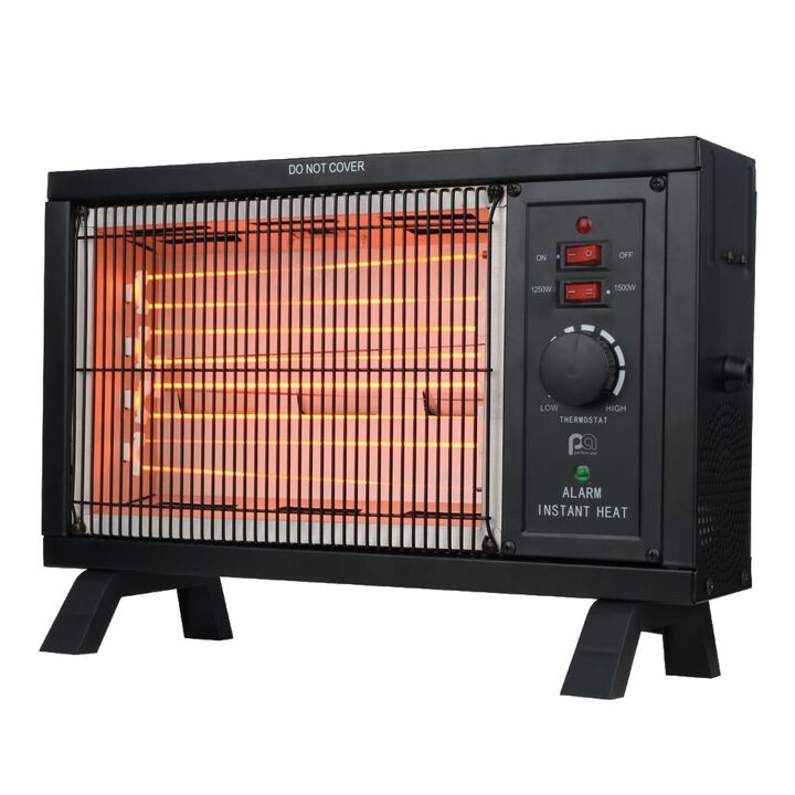 Perfect Aire 11 Inch 1500/1250W 5118 BTU Black Radiant Heater, large image number 3