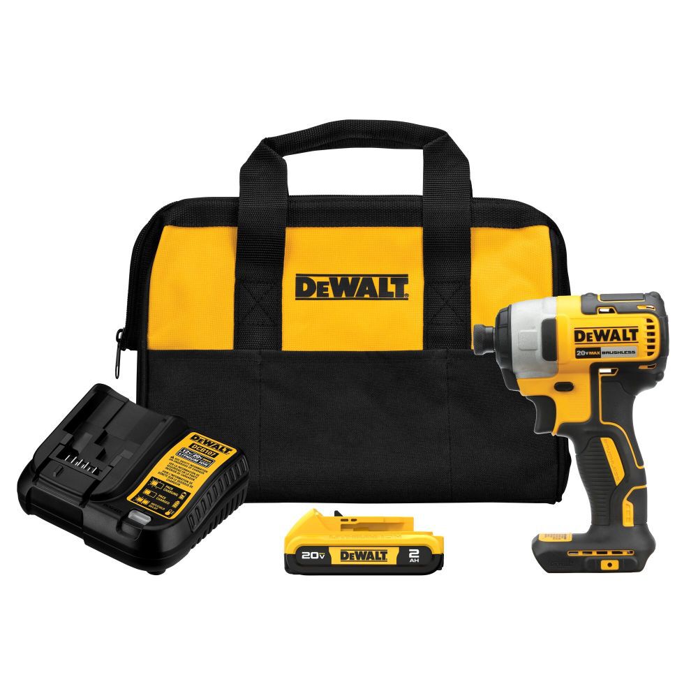DEWALT 20V MAX Brushless Cordless 1/4 Inch Impact Driver Kit & Elite Series 100pc Drill Driver Set, large image number 3