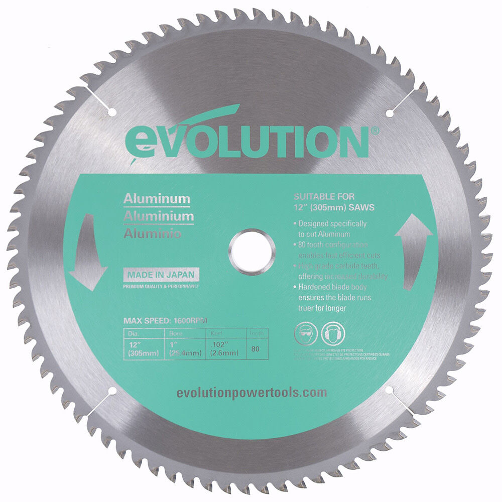 Evolution Power Tools 12-in 80-Tooth Dry Standard Tungsten Carbide-Tipped Steel Circular Saw Blade, large image number 1