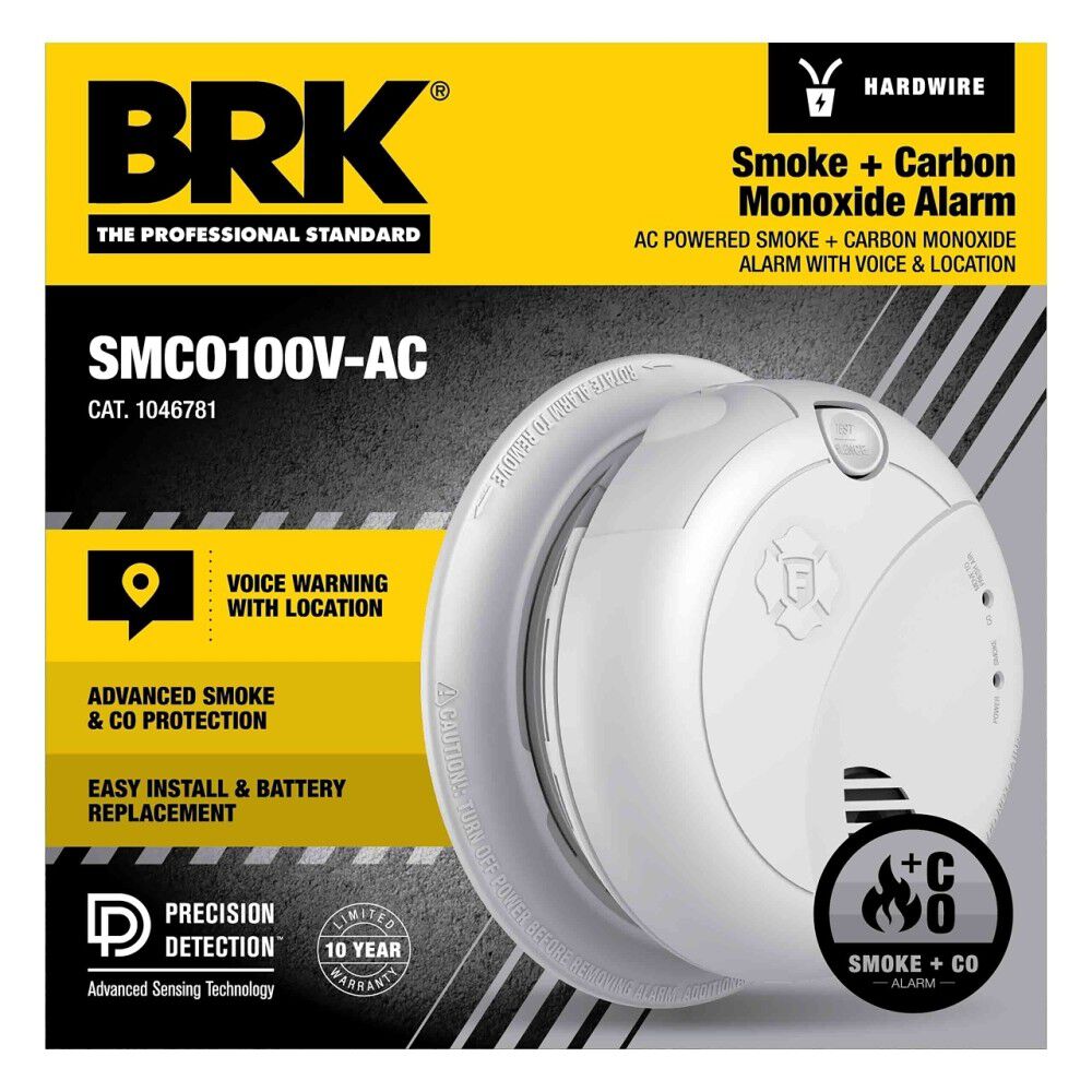 First Alert BRK SMCO100V-AC Smoke & CO Alarm with Battery Backup & Voice 1 Pack, large image number 2
