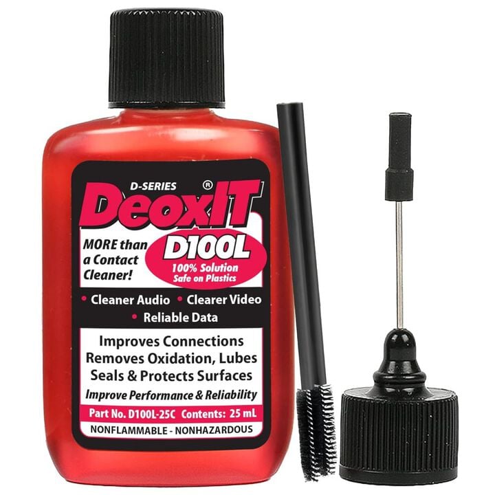DeoxIT D-Series D100L Electrical Contact Cleaner 25mL 100% Solution Needle Dispenser