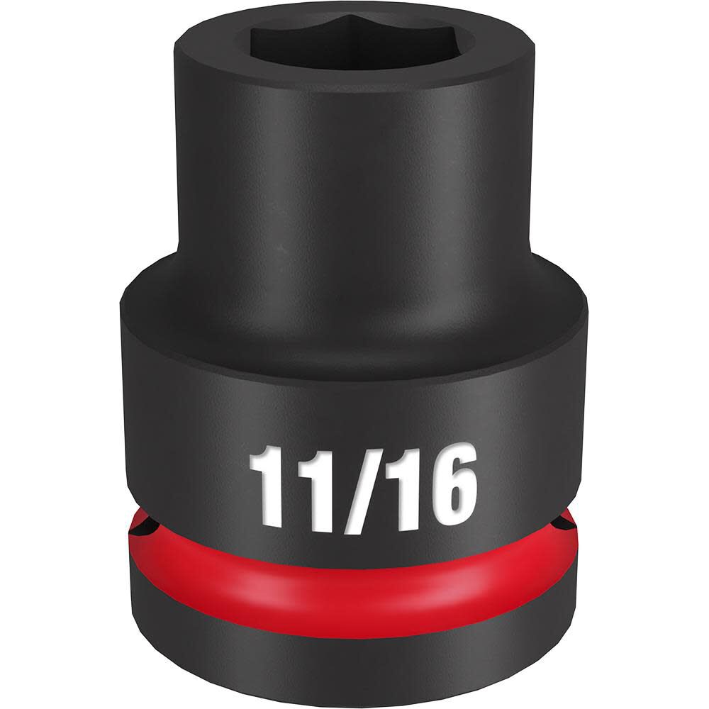Milwaukee Impact Socket 3/4in Drive 11/16in Standard 6 Point, large image number 1