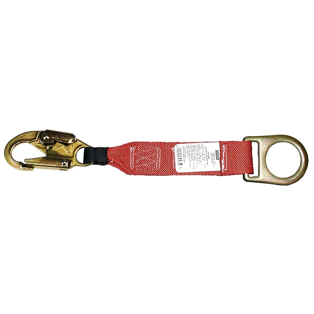 MSA Safety Works Lanyard Connector Adapter with 18 in Back D-Ring Nylon Orange, large image number 1