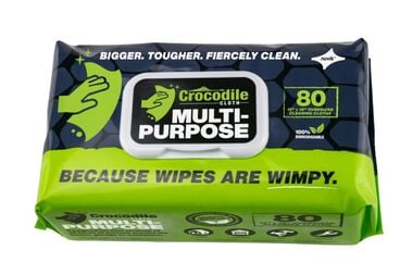 Crocodile Cloth Biodegradable Multipurpose Oversized Cleaning Cloths 1 Pack/80 Cloths