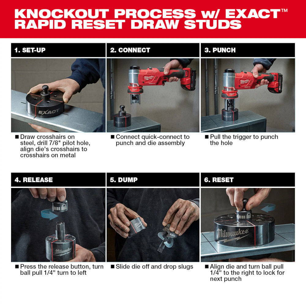 Milwaukee M18 FORCE LOGIC 6 Ton Knockout Tool 1/2 Inch - 2 Inch (Bare Tool), large image number 5