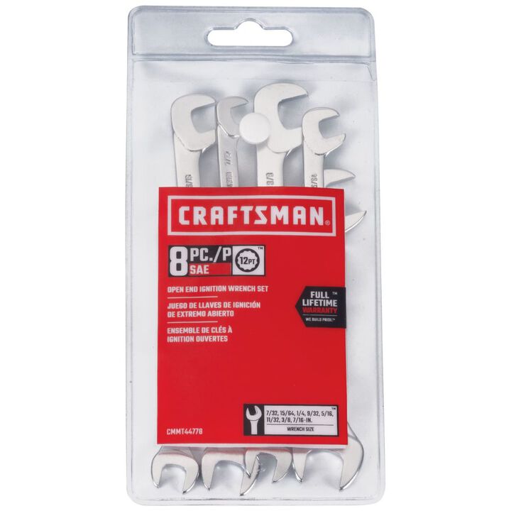 CRAFTSMAN Standard SAE Open End Ignition Wrench Set 8 Pieces, large image number 2