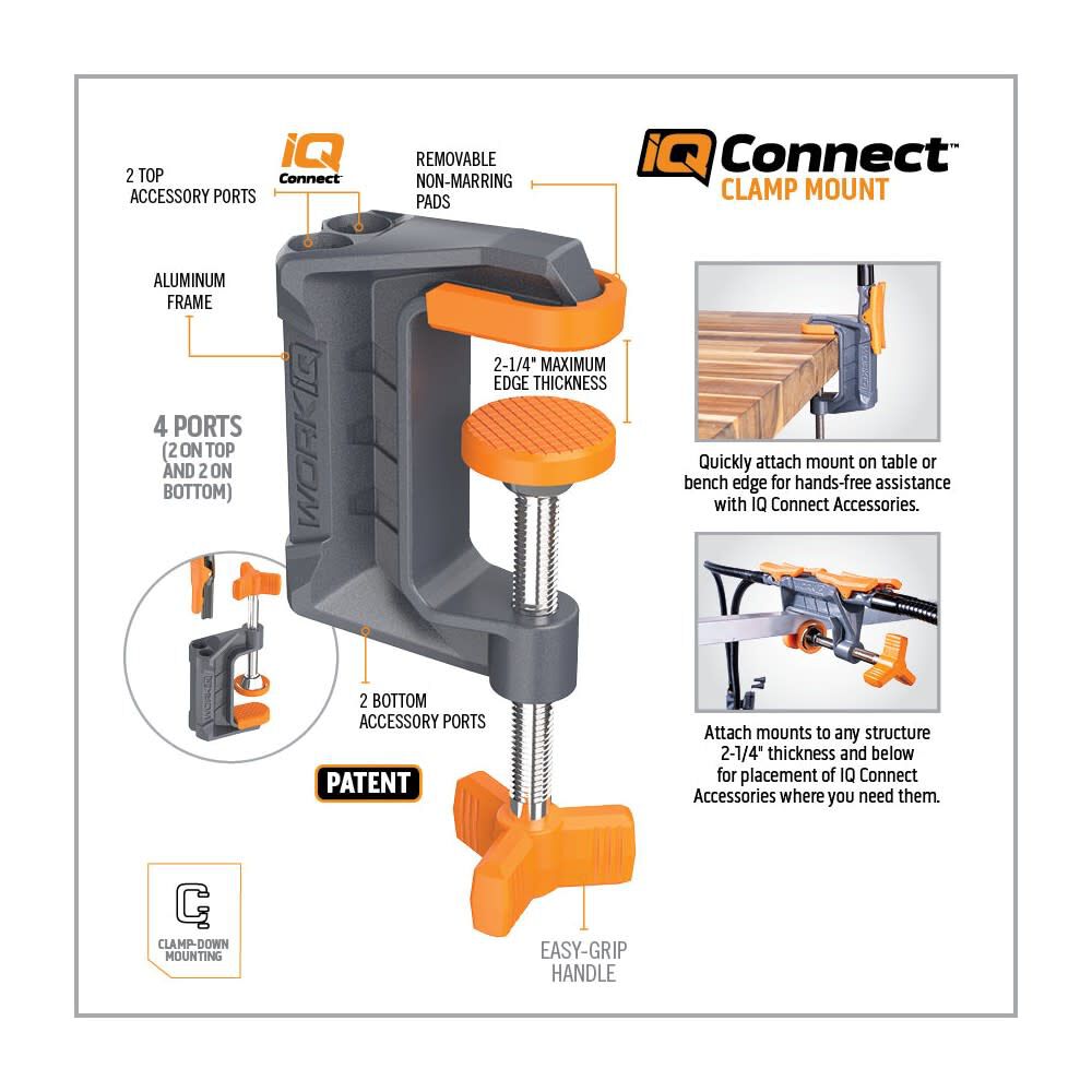 Work IQ Clamp Mount for IQ Connect Hands-Free Accessory System, large image number 6
