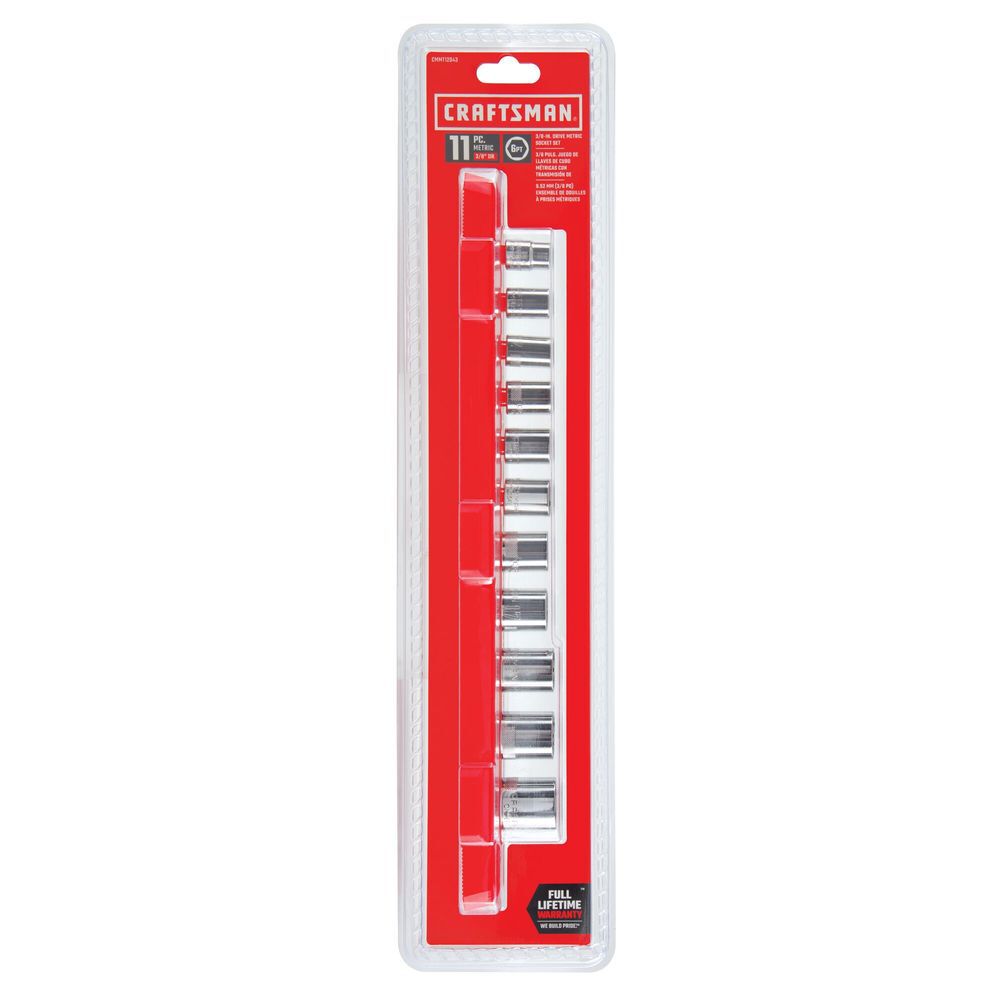 CRAFTSMAN 3/8-in Drive Metric 6 Point Socket Set, 11pc, large image number 5