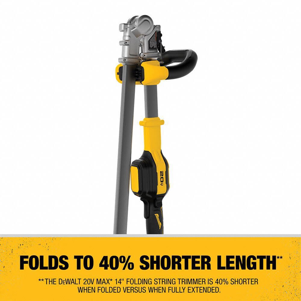 DEWALT 20V MAX String Trimmer Kit Folding 14in DCST922P1 Acme Tools
