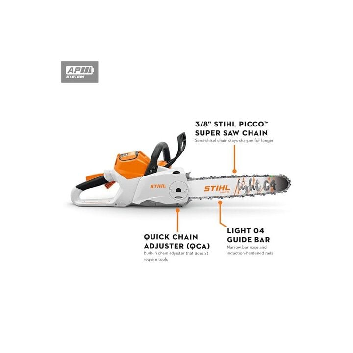 Stihl MSA 220 C-B 18 Inch Manual Adjust 36V Battery-Powered Chainsaw (Bare Tool), large image number 1