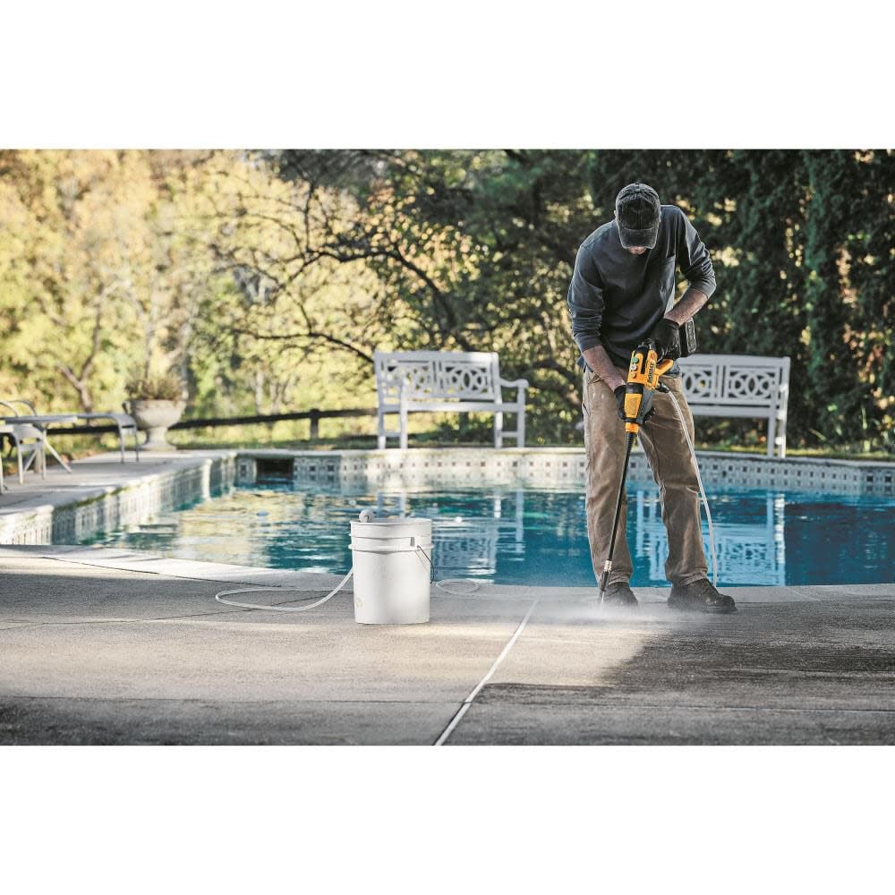 DEWALT 20V Max 550 PSI 1.0 GPM Battery Powered Cold Water Power Cleaner with 4 Spray Nozzles Bare Tool, large image number 9
