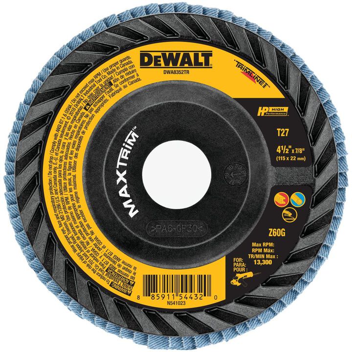DEWALT 4-1/2 X 7/8 60G T27 Hp Trim Flap Disc