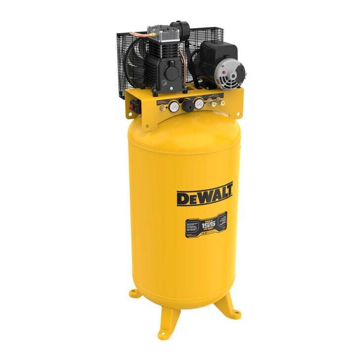 DEWALT 80-Gallon High-Flow 5 HP 155 PSI Cast Iron Oil-Lubricated Belt Drive Stationary Air Compressor, large image number 5