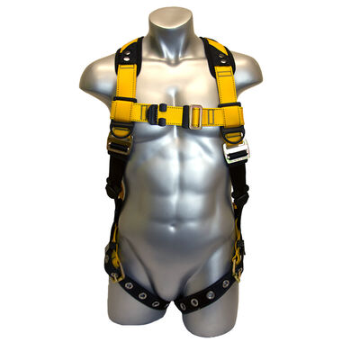 Guardian Fall Protection M-L Series 3 Full-Body Harness with Chest PT & Leg Buckles