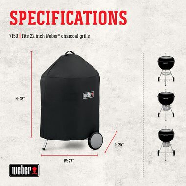 Weber Premium 22 inch Charcoal Grill Cover, large image number 2