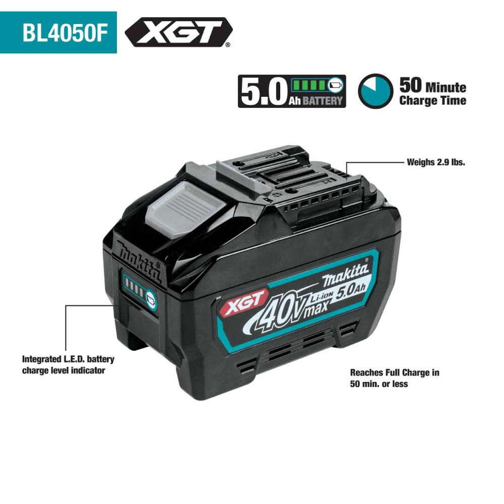 Makita 40V max XGT 1/2 Gallon HEPA Backpack Dry Dust Extractor Kit, large image number 21