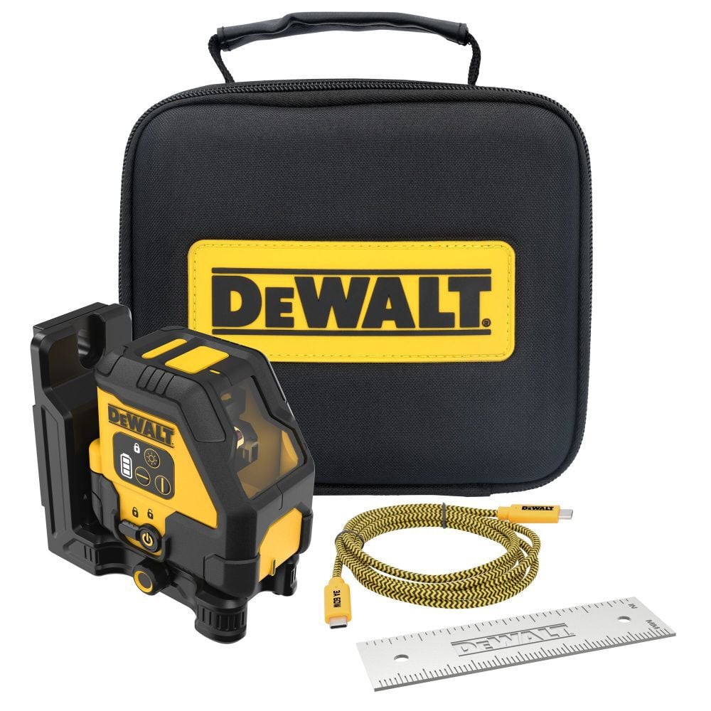 DEWALT USB Rechargeable Red Cross Line Laser Base Kit, large image number 1