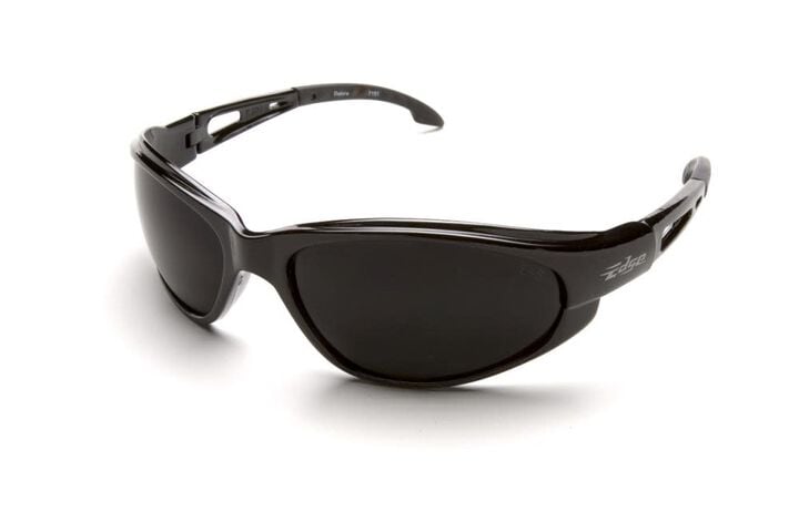 Edge Dakura Safety Glasses Black Frame Smoke Lens