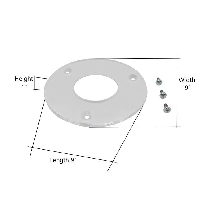 Big Horn 5-3/4 Inch Dia Clear Plastic Router Sub Base For Router, large image number 5