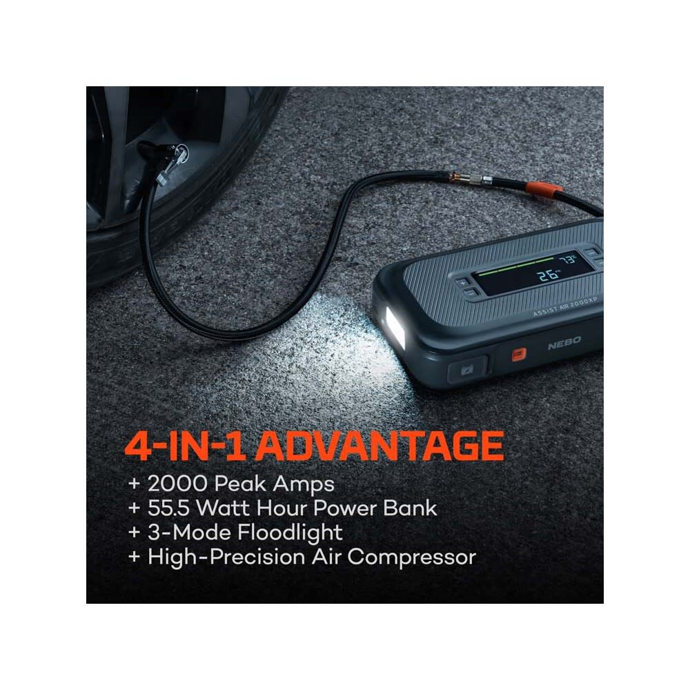 Nebo Assist Air 2000XP Jump Starter with Air Compressor, large image number 4