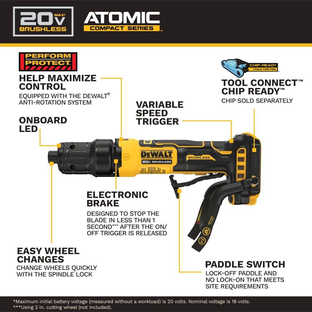 DEWALT ATOMIC 20V MAX Die Grinder with Lanyard Ready (Bare Tool), large image number 3