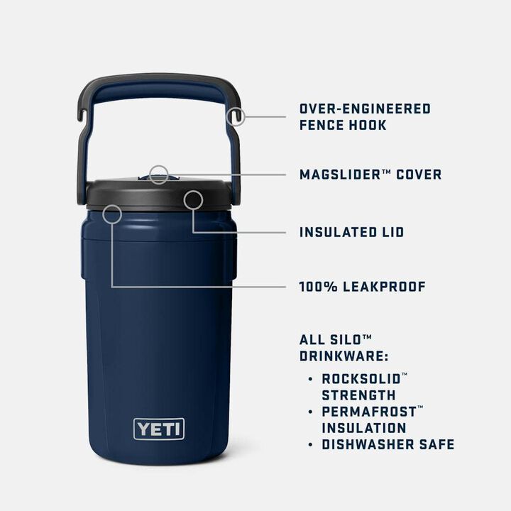 YETI Silo 40 Oz Jug with Magslider Straw Cap White, large image number 3