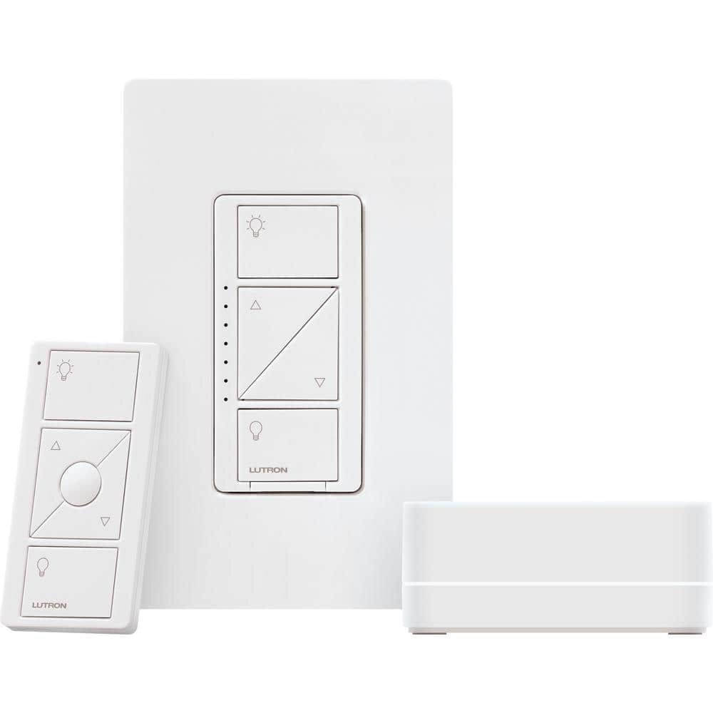Lutron Caseta 120V 150W 1.25A Gloss White 3Way Dimmer Switch Starter Kit, large image number 1