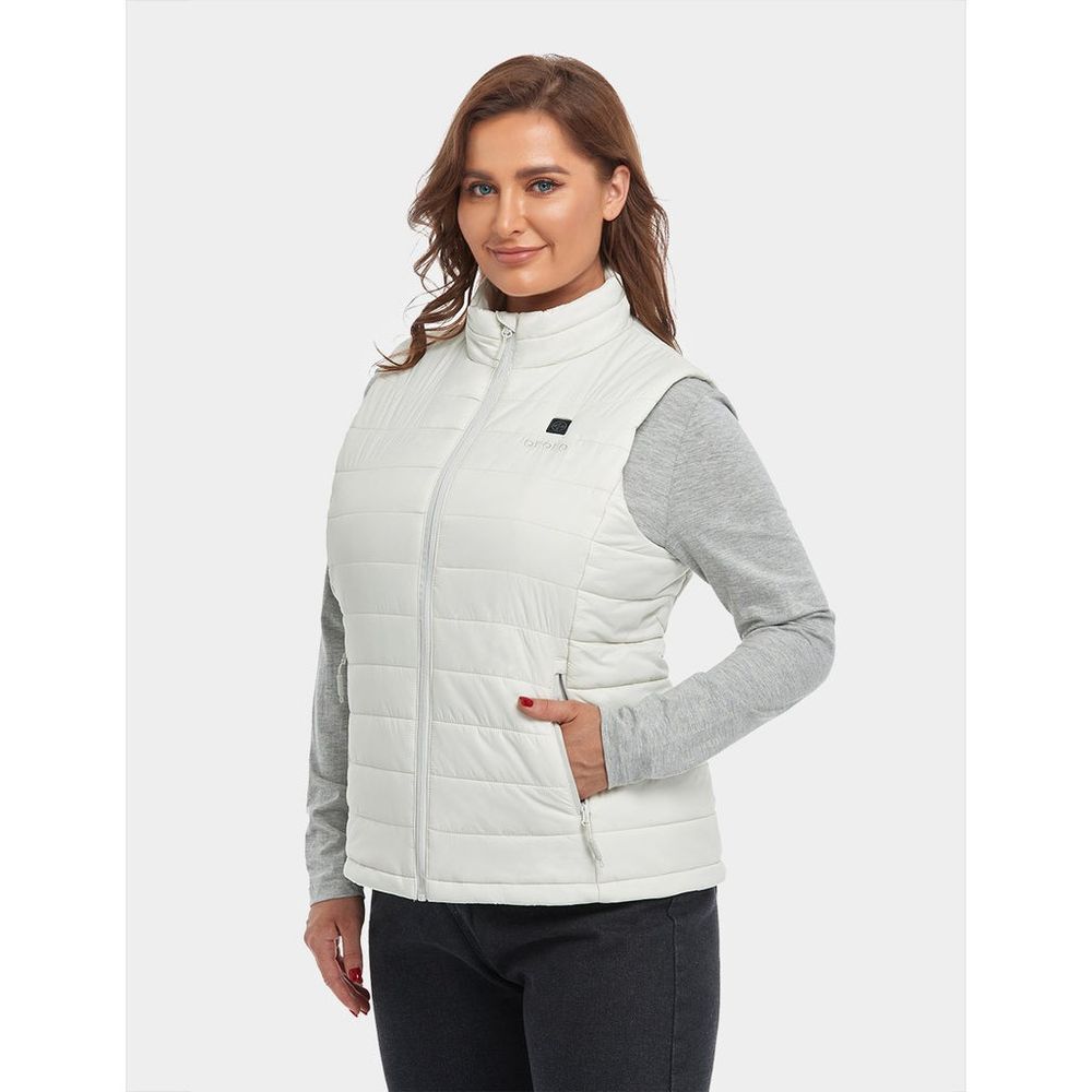 ORORO Womens Off-White Classic Heated Vest Kit Medium, large image number 5