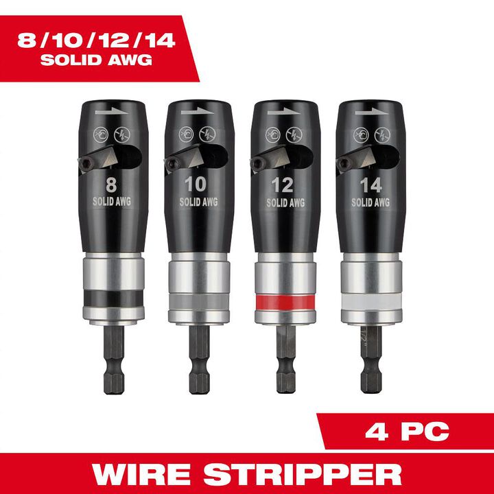 Milwaukee Solid Wire Stripper Set, 4 Pieces, large image number 7