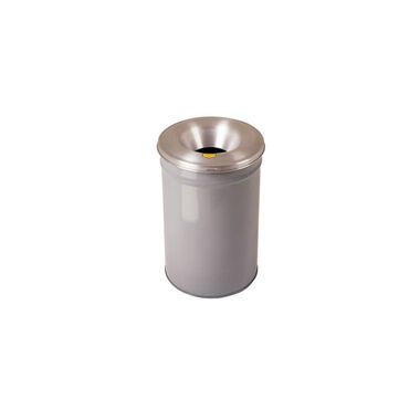 Justrite 30 Gallon Gray Waste Receptacle Safety Drum Can