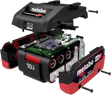 Metabo LiHD 18V 10Ah Lithium Ion Power Tool Battery Pack with Fuel - Main Image