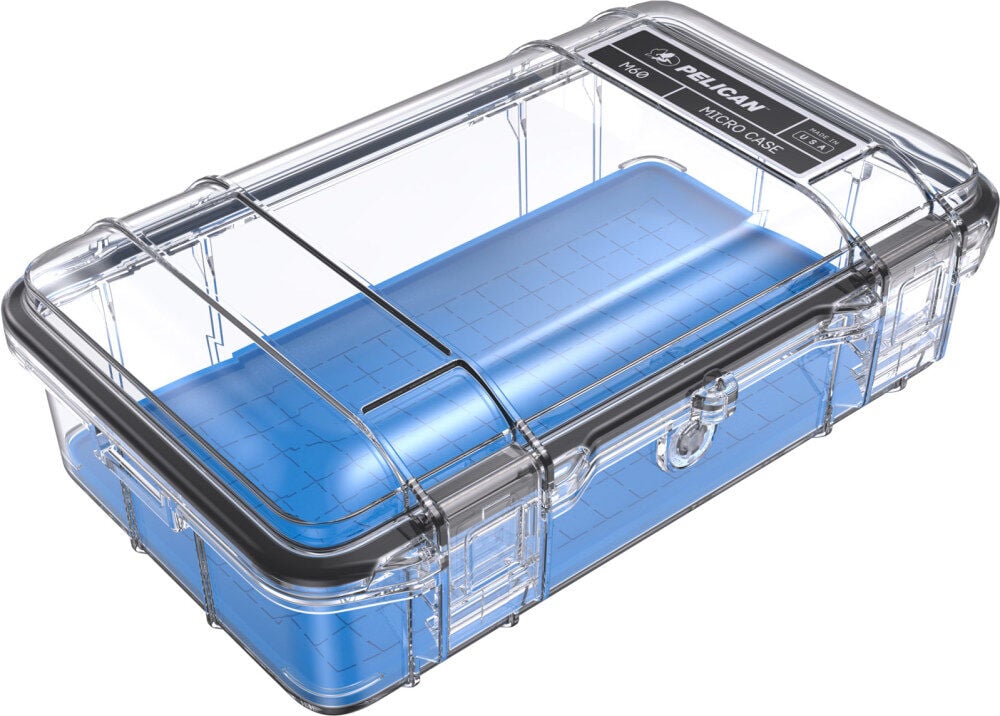 Pelican Polycarbonate M60 Micro Case, Blue/Clear – M600-0260-100