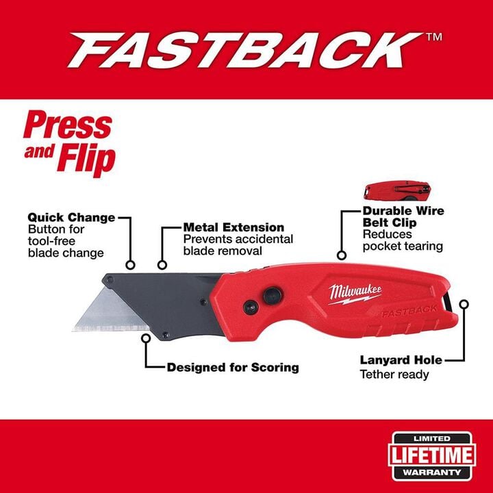 Milwaukee FASTBACK with Storage & FASTBACK Compact Knife Set, large image number 3