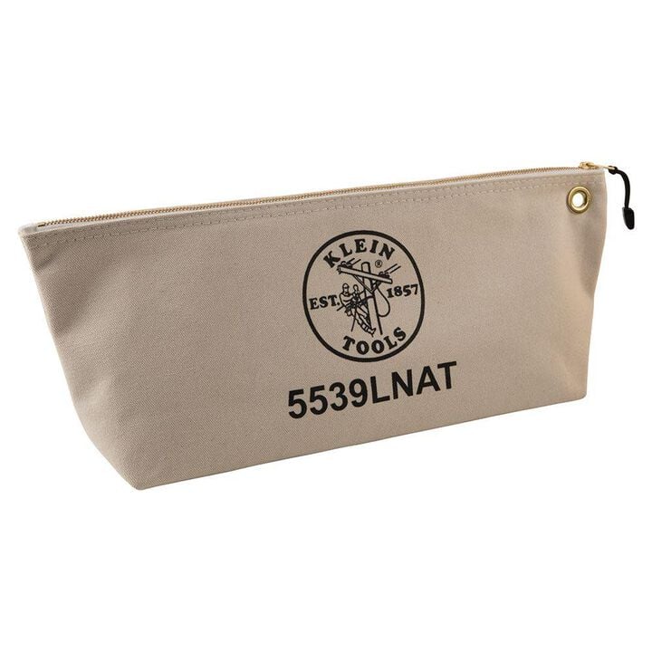 Klein Tools Zipper Canvas Tool Bag Natural