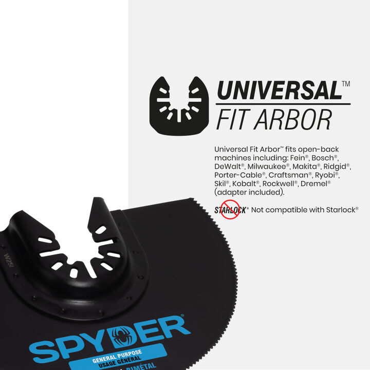 Spyder 4 Inch Bi-Metal Half Moon General Purpose Oscillating Blade, large image number 4