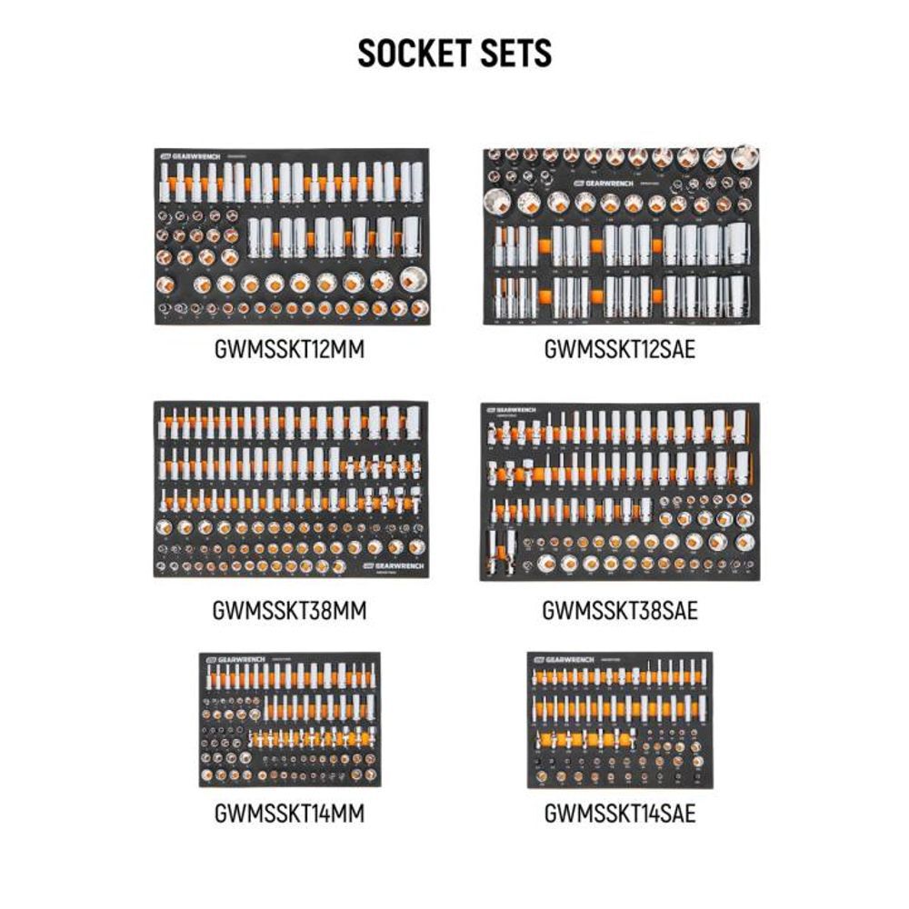 GEARWRENCH 791 Piece MEGAMOD Master Mechanics Tool Set in Premium Modular Foam Trays with Tool Storage, large image number 7
