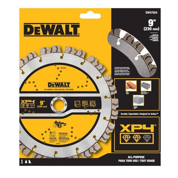 DEWALT XP4 All-Purpose 9 Inch Segmented Rim Diamond Blade for Fast Cuts in General Purpose Concrete, large image number 7