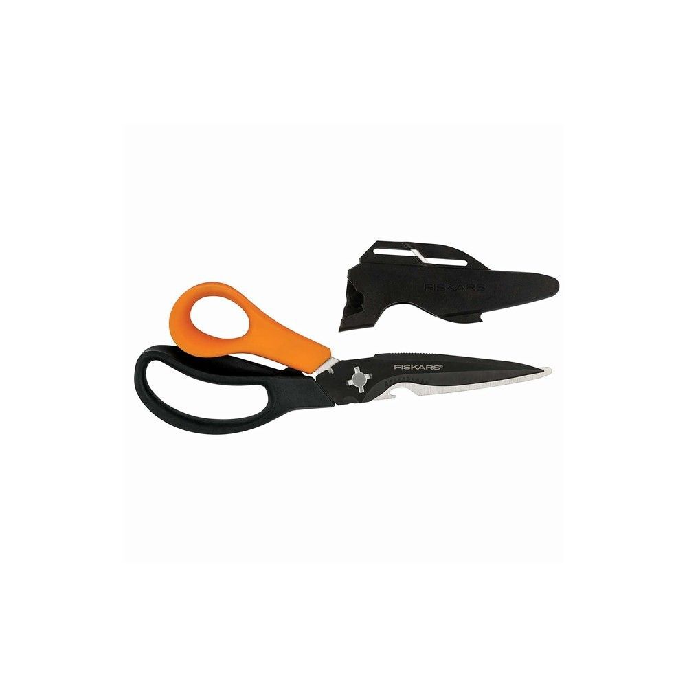 Fiskars 9in Steel Blade Orange/Black Multipurpose Garden Shear, large image number 2