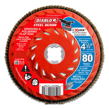 Diablo Tools 4-1/2 in. 80-Grit Flap Disc for X-Lock and All Grinders
