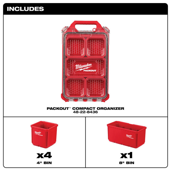 Milwaukee PACKOUT Compact Low-Profile Organizer, large image number 8